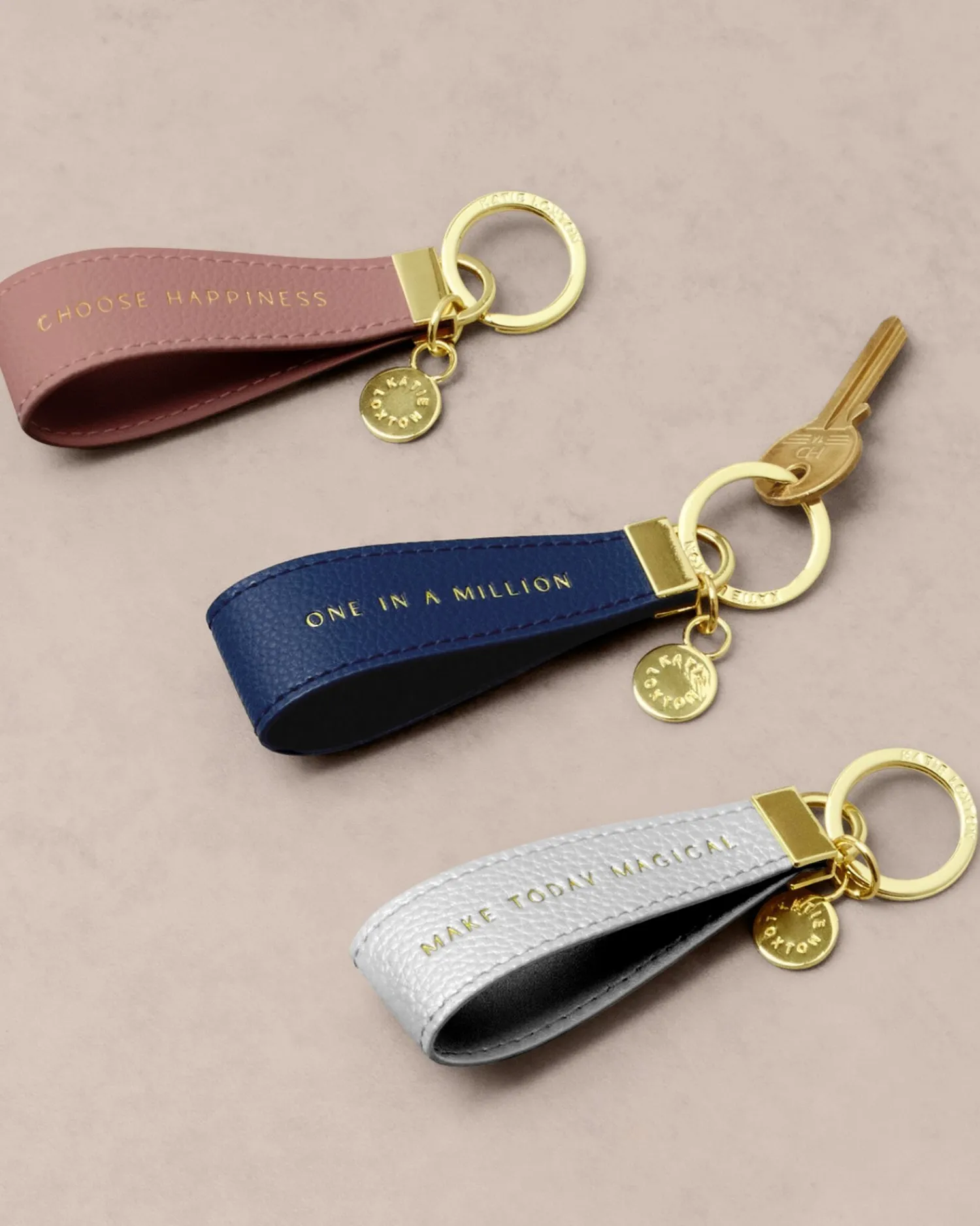 Katie Loxton Sentiment Loop Keyring Choose Happiness Discount