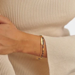 Katie Loxton ' Waterproof Gold Birthstone Bracelet September Best