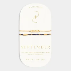 Katie Loxton ' Waterproof Gold Birthstone Bracelet September Best