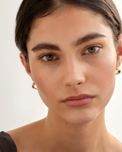 Katie Loxton ' Waterproof Gold Birthstone Hoop Earrings September
