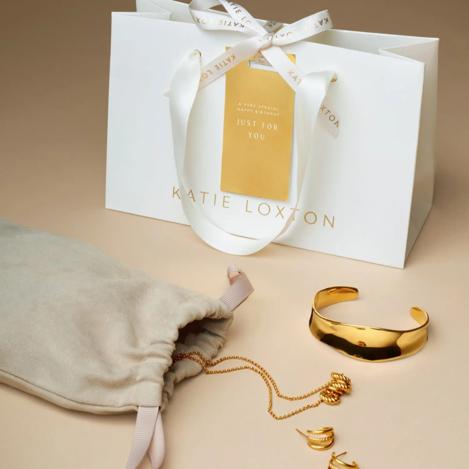 Katie Loxton ' Waterproof Gold Charm Necklace Sister Outlet