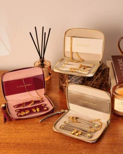 Katie Loxton Slim Jewellery Case Pewter New