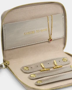 Katie Loxton Slim Jewellery Case Pewter New