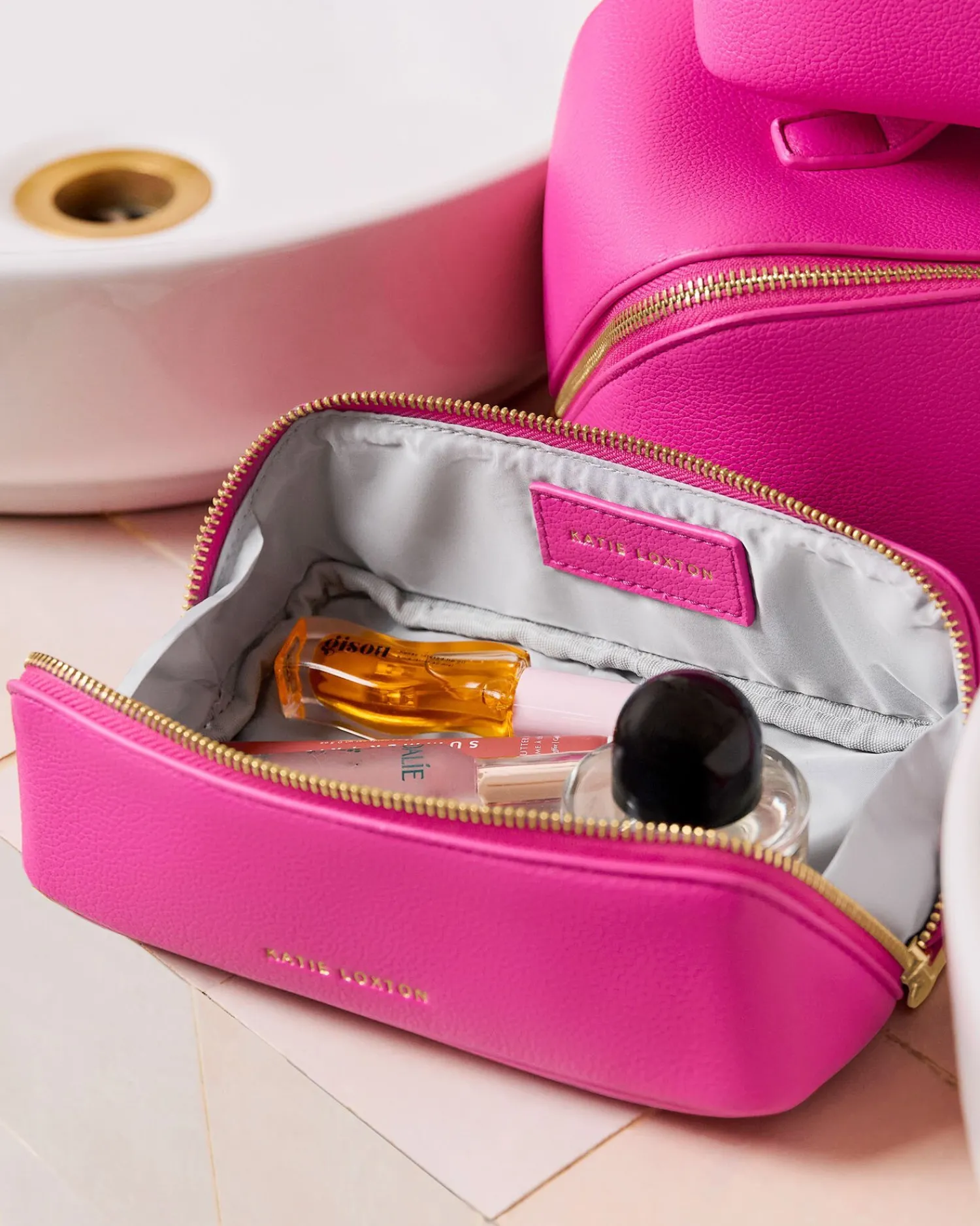 Katie Loxton Small Make Up Bag Magenta