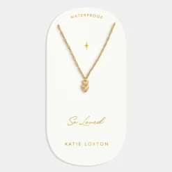 Katie Loxton So Loved' Waterproof Gold Sentiment Necklace