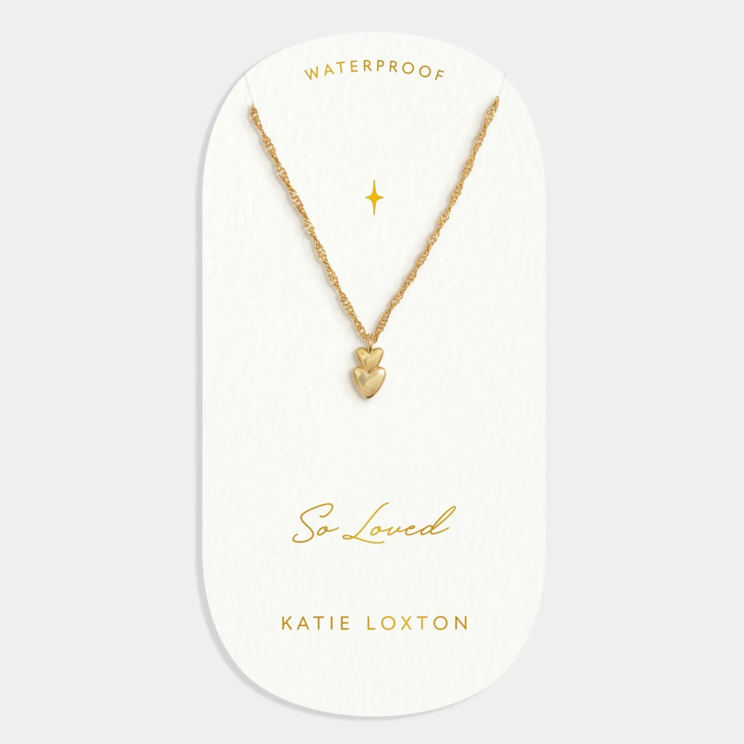 Katie Loxton So Loved' Waterproof Gold Sentiment Necklace