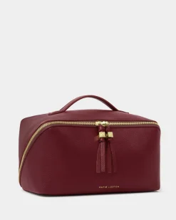 Katie Loxton Soho Large Makeup & Wash Bag Cherry