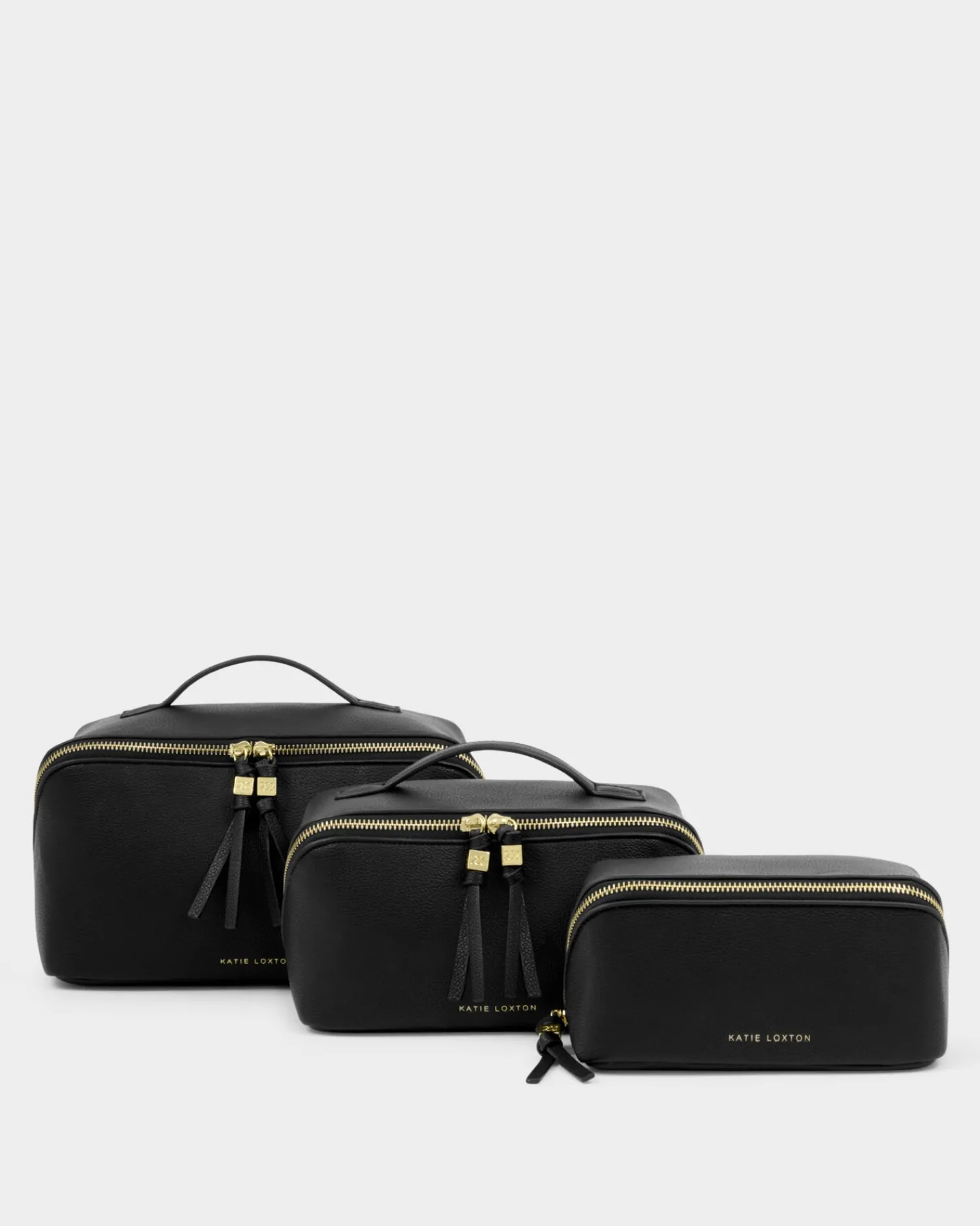 Katie Loxton Soho Medium Makeup & Wash Bag Black Clearance