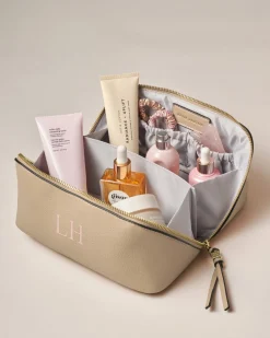 Katie Loxton Soho Medium Makeup & Wash Bag Light Taupe New