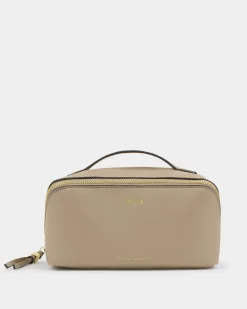 Katie Loxton Soho Medium Makeup & Wash Bag Light Taupe New