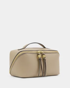 Katie Loxton Soho Medium Makeup & Wash Bag Light Taupe New