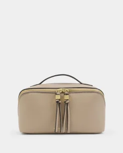 Katie Loxton Soho Medium Makeup & Wash Bag Light Taupe New
