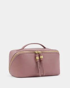 Katie Loxton Soho Medium Makeup & Wash Bag Deep Rose Clearance