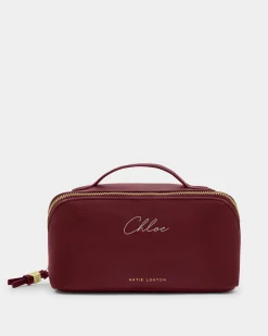 Katie Loxton Soho Medium Makeup & Wash Bag Cherry Online