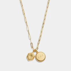 Katie Loxton ' Waterproof Gold Charm Necklace Soul Sister Outlet