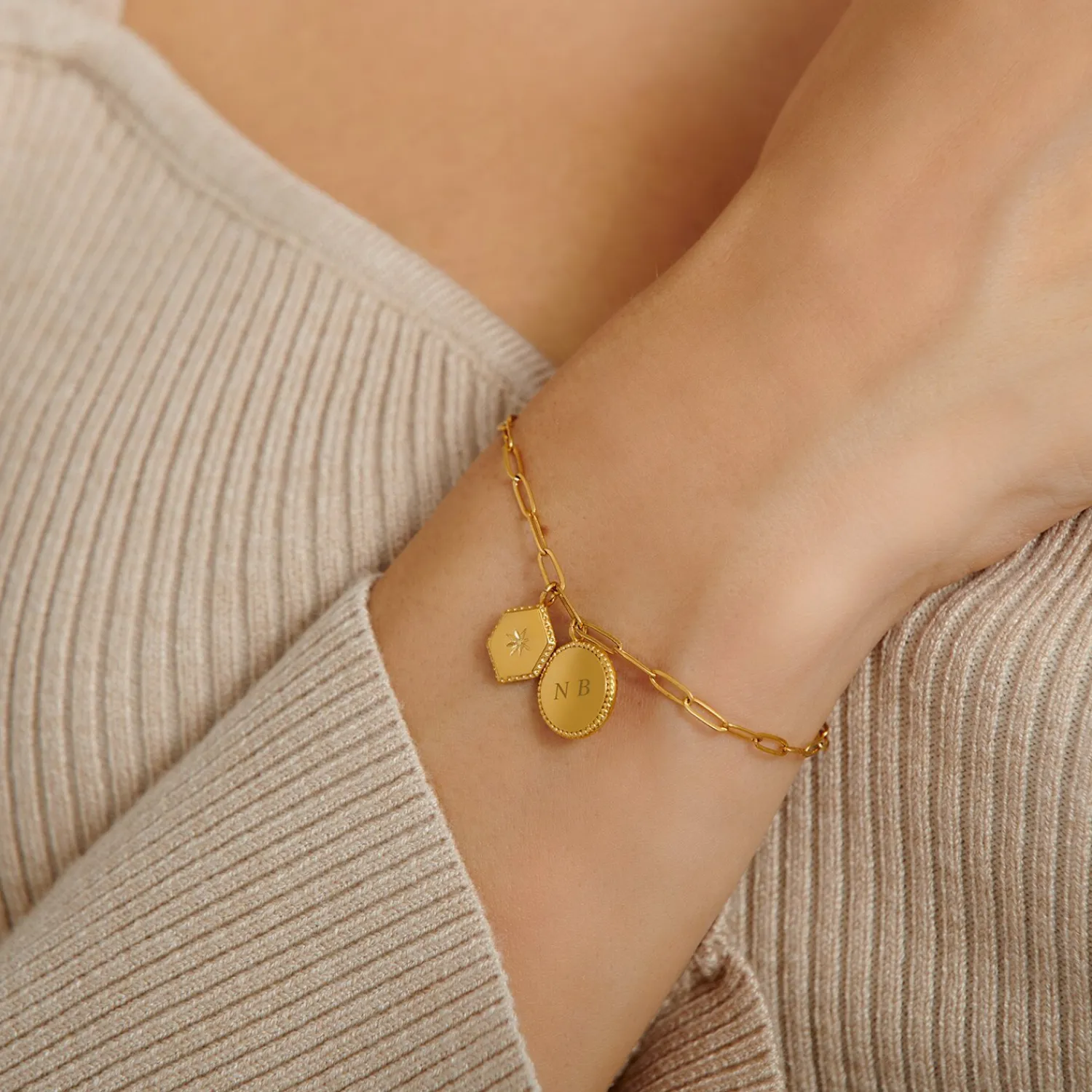 Katie Loxton ' Waterproof Gold Charm Bracelet Soul Sister Online