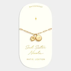 Katie Loxton ' Waterproof Gold Charm Bracelet Soul Sister Online