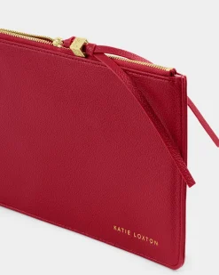 Katie Loxton Tassel Charm Pouch Garnet Red Online