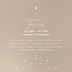 Katie Loxton Taurus' Waterproof Gold Zodiac Necklace 20th Apr 20th May Hot
