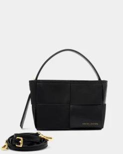 Katie Loxton Taya Hand Woven Suedette Top Handle Bag Black Best