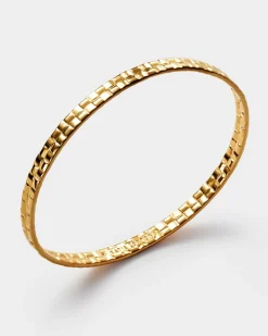 Katie Loxton Taya Waterproof Gold Woven Bangle Online