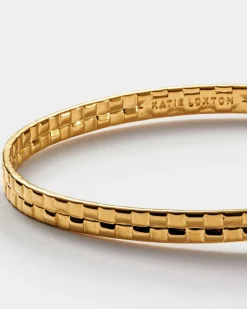 Katie Loxton Taya Waterproof Gold Woven Bangle Online