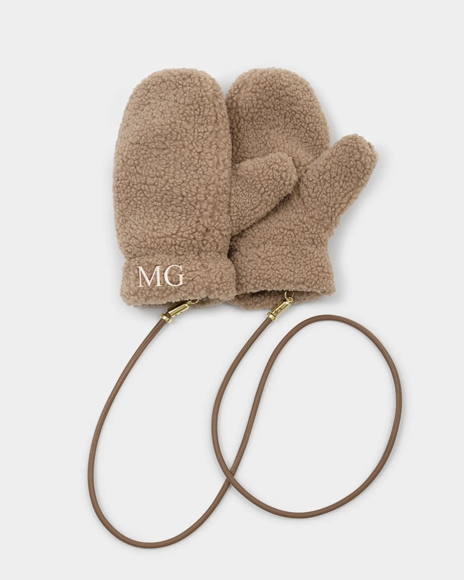 Katie Loxton Teddy Mittens with Cord Tan Online