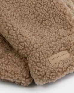 Katie Loxton Teddy Mittens with Cord Tan Online