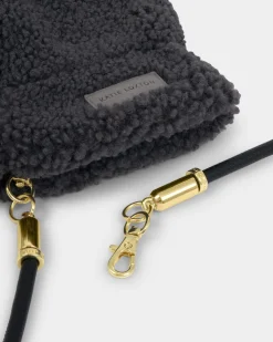 Katie Loxton Teddy Mittens with Cord Charcoal Outlet