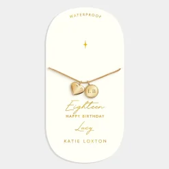 Katie Loxton 18th Birthday' Waterproof Gold Sentiment Bracelet Online