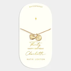 Katie Loxton 30th Birthday' Waterproof Gold Sentiment Bracelet Sale