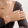 Katie Loxton Themis Waterproof Gold T-Bar Bracelet Clearance