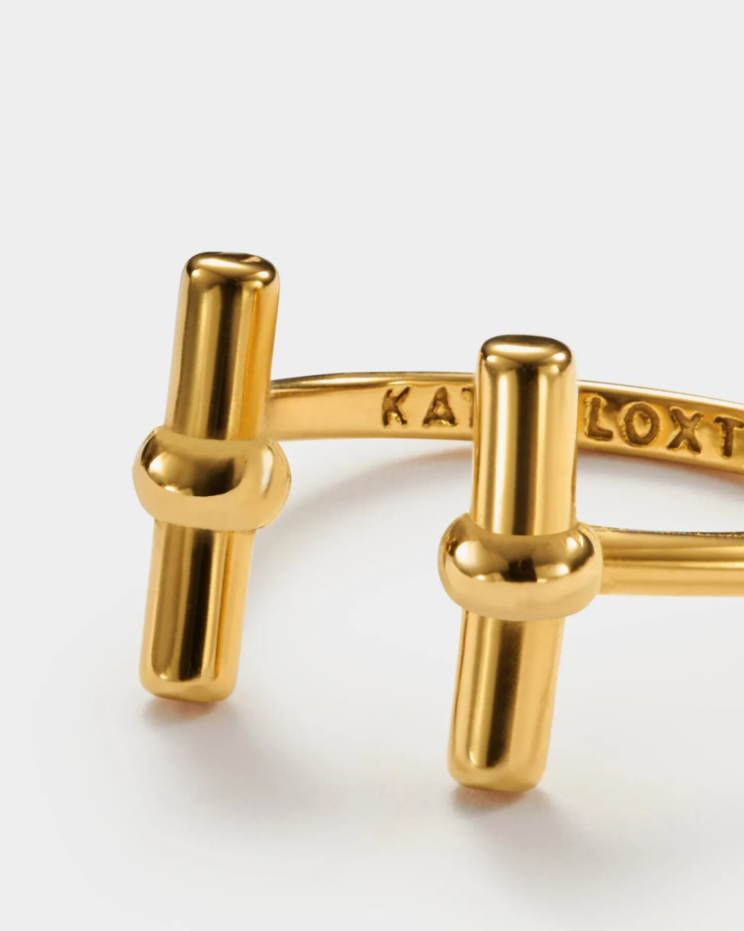 Katie Loxton Themis Waterproof Gold T-Bar Ring Discount