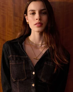 Katie Loxton Themis Waterproof Gold T-Bar Necklace