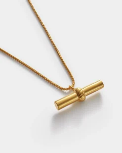 Katie Loxton Themis Waterproof Gold T-Bar Necklace