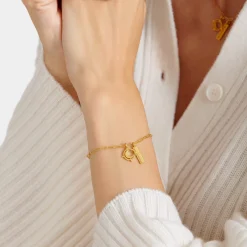 Katie Loxton To The Moon and Back' Waterproof Gold Charm Bracelet To The Moon & Back Hot
