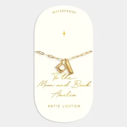 Katie Loxton To The Moon and Back' Waterproof Gold Charm Bracelet To The Moon & Back Hot