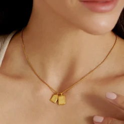 Katie Loxton ' Waterproof Gold Charm Necklace Treasured Friend Best
