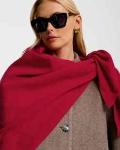 Katie Loxton Triangle Blanket Scarf Crimson Red Online