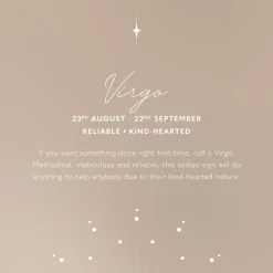 Katie Loxton Virgo' Waterproof Gold Zodiac Necklace 23rd Aug 22nd Sep New