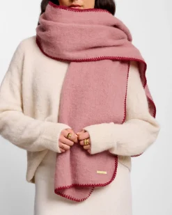 Katie Loxton Whipstitch Scarf Dusty Pink Outlet