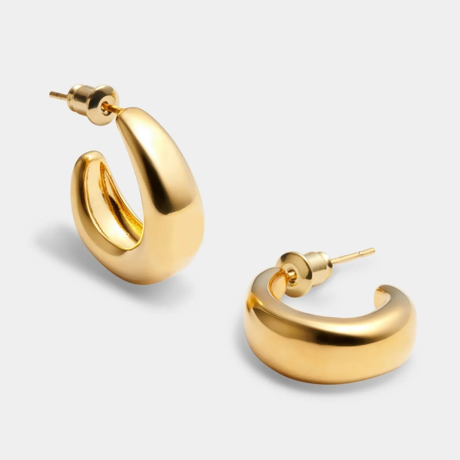 Katie Loxton With Love' Waterproof Gold Dome Hoop Earrings Outlet