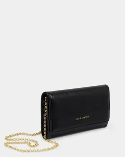 Katie Loxton Zea Patent Crackle Crossbody Purse Black Best